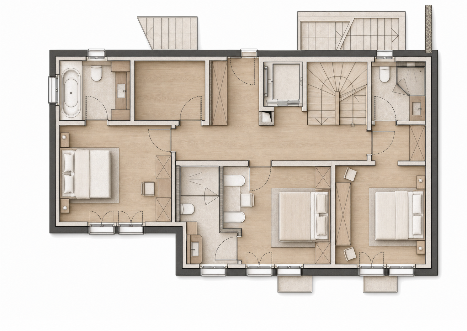 Finished marketing-ready floor plan